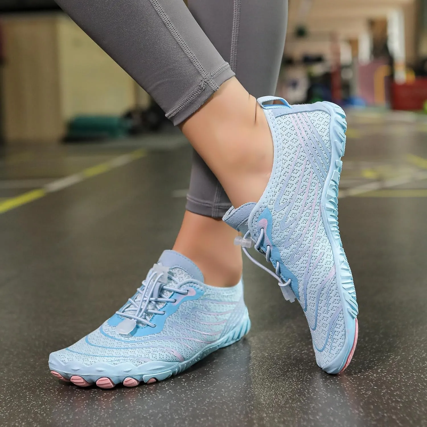 Summer Barefoot Shoes Women Comfortable Grounding Shoes with Copper Barefoot Shoe Quick Dry Breathable Non-Slip Athletic Footwear Soft Athletic Hiking Water Sports Sneaker