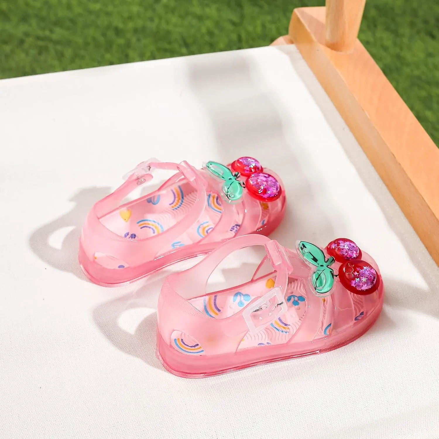 Summer Sandals Athletic Children's Jelly Sandals For Girls And Babies Wading Beach Shoes Non Slip Closed Toe Soft