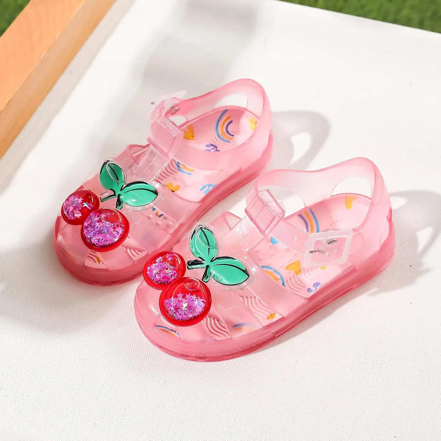 Summer Sandals Athletic Children's Jelly Sandals For Girls And Babies Wading Beach Shoes Non Slip Closed Toe Soft