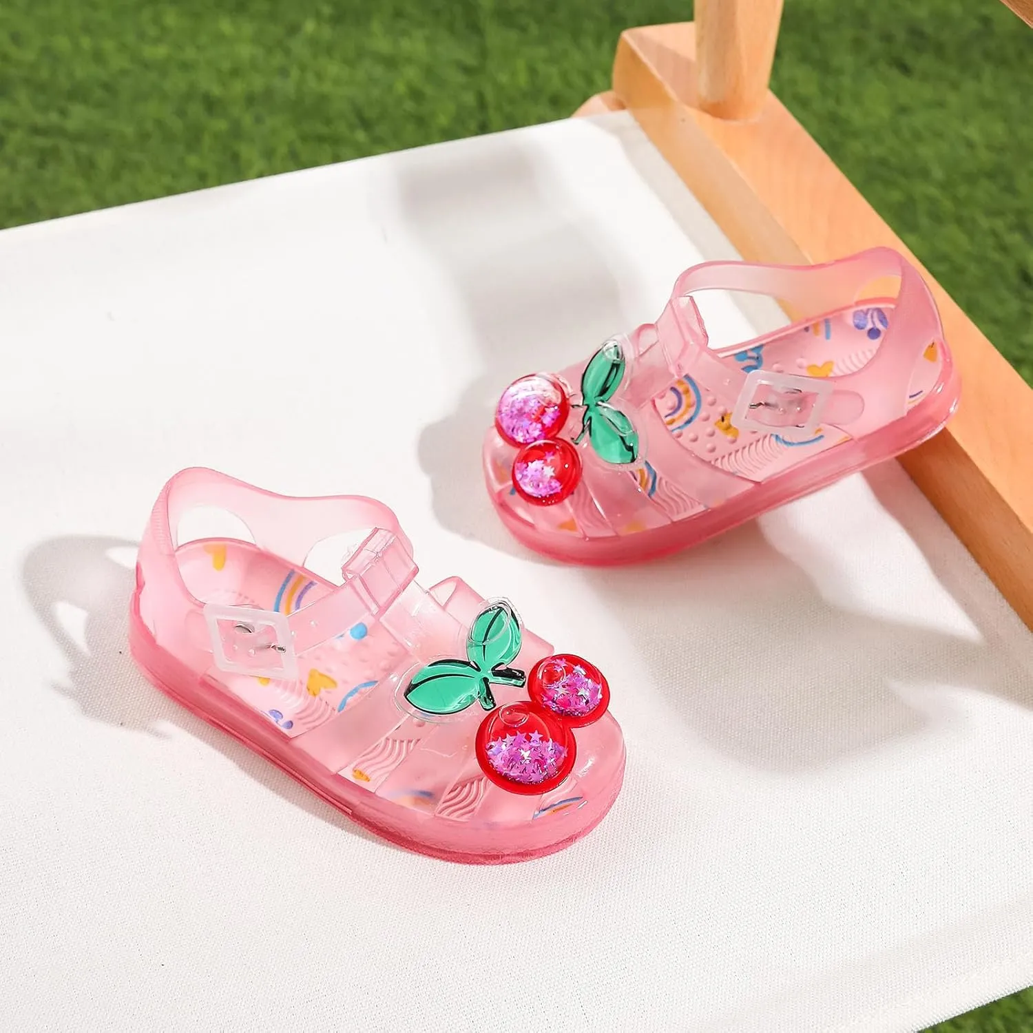 Summer Sandals Athletic Children's Jelly Sandals For Girls And Babies Wading Beach Shoes Non Slip Closed Toe Soft