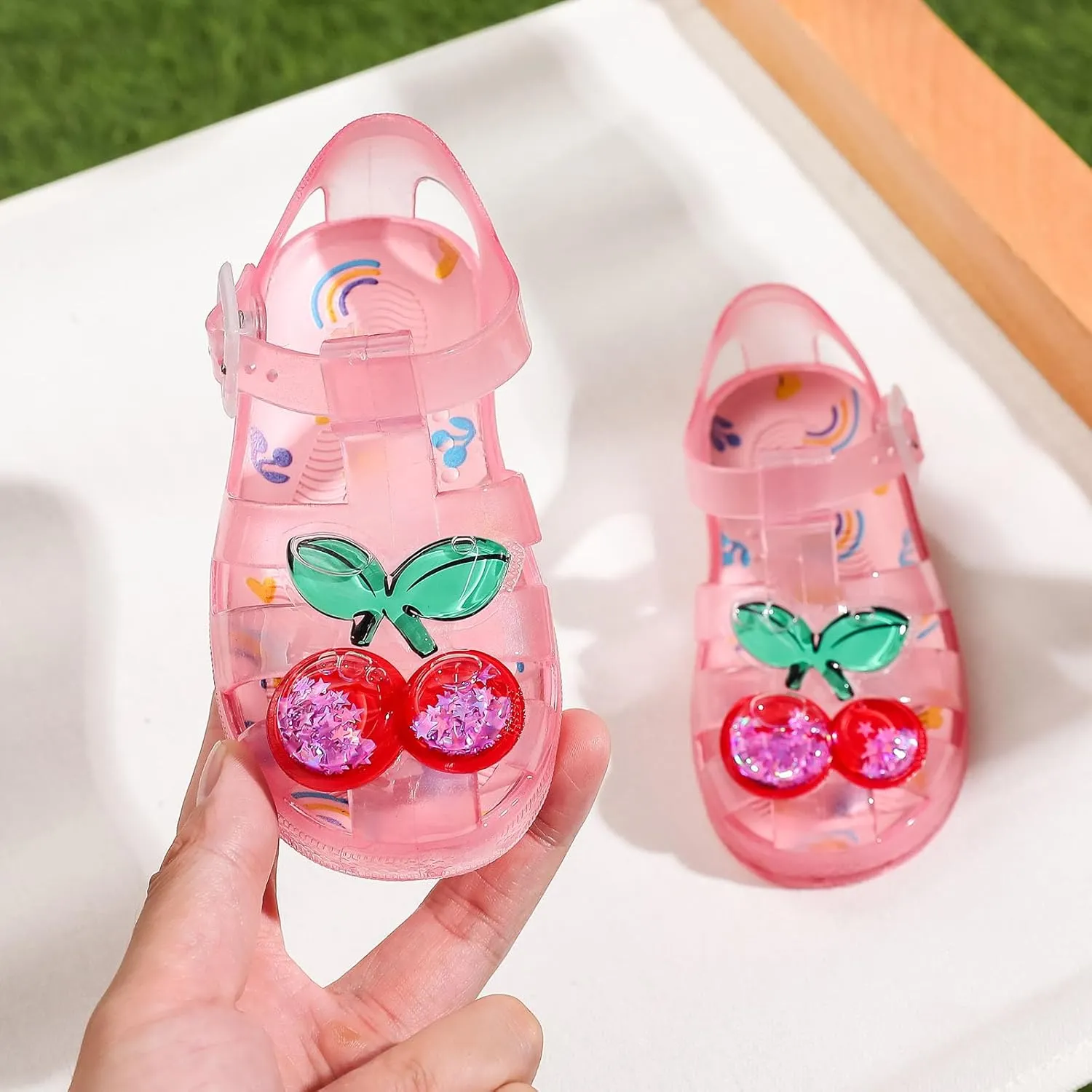 Summer Sandals Athletic Children's Jelly Sandals For Girls And Babies Wading Beach Shoes Non Slip Closed Toe Soft