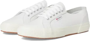 Superga Unisex 2750 Unlined Nappa Sneaker, Optical White/Silver/Favorio, 9.5 US Men