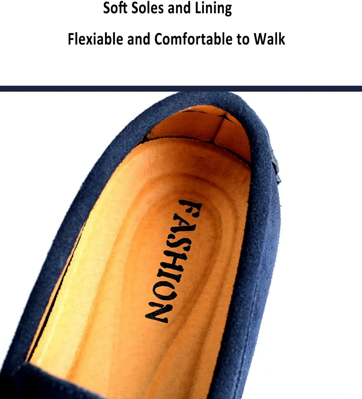 TangDao Men’s Loafers Slip On Shoes, Suede Cowhide Moccasins Boat Shoes, Casual Walking Driving Shoes for Spring Autumn
