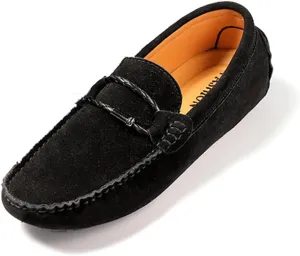 TangDao Men’s Loafers Slip On Shoes, Suede Cowhide Moccasins Boat Shoes, Casual Walking Driving Shoes for Spring Autumn