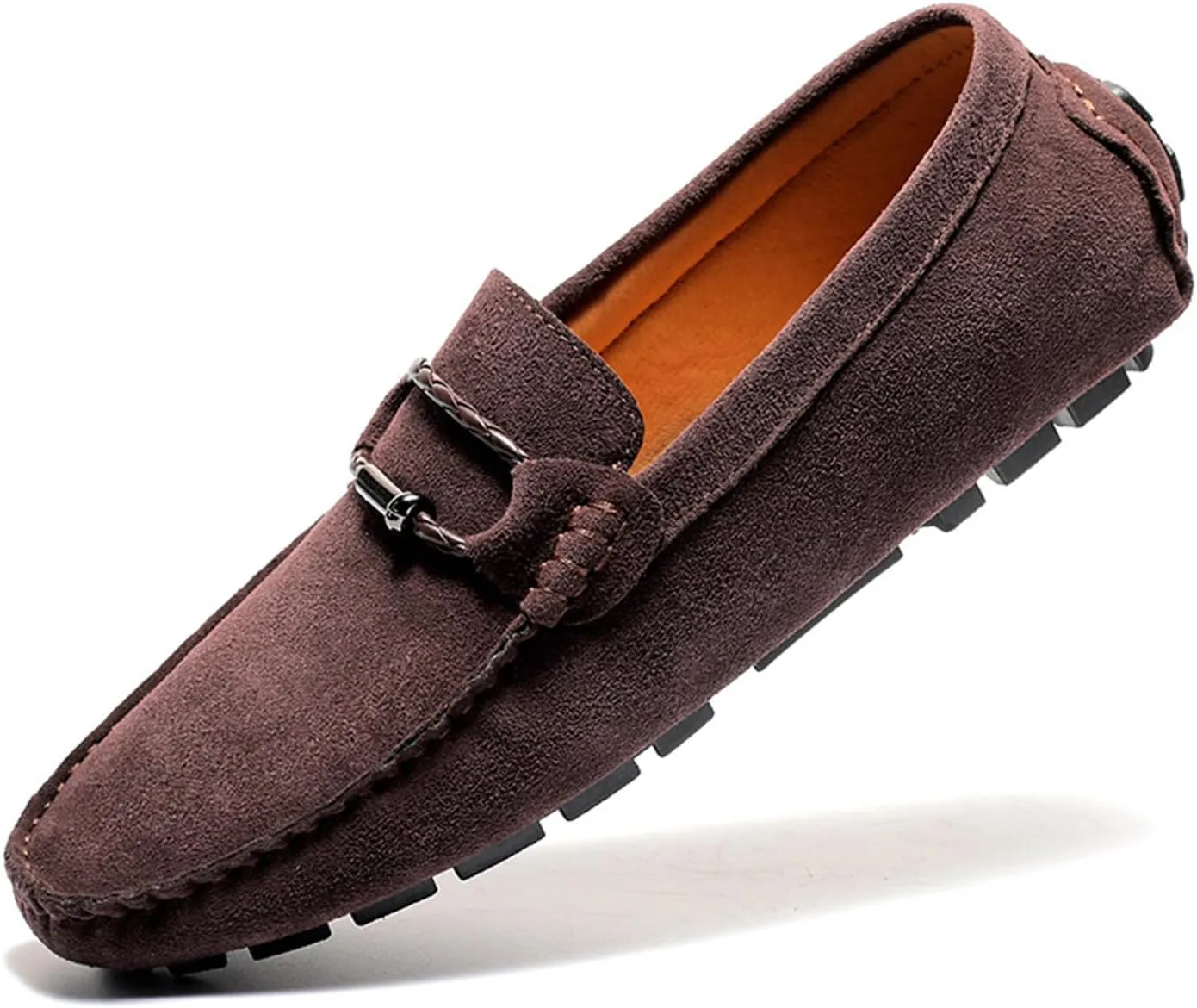 TangDao Men’s Loafers Slip On Shoes, Suede Cowhide Moccasins Boat Shoes, Casual Walking Driving Shoes for Spring Autumn