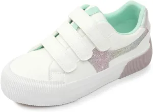 Toddler Sneakers for Girls - Lightweight Shoes with Soft Soles & Adjustable Strap, Arch Support & Breathable Design - Washable & Stylish