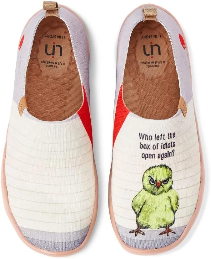 UIN Women's Slip-On Shoes Comfortable Breathable Knit Casual Footwear Stylish Travel-Friendly Loafers