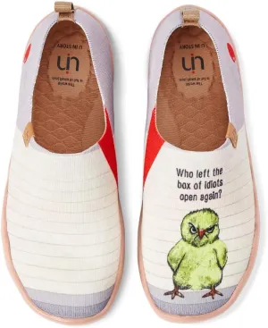 UIN Women's Slip-On Shoes Comfortable Breathable Knit Casual Footwear Stylish Travel-Friendly Loafers