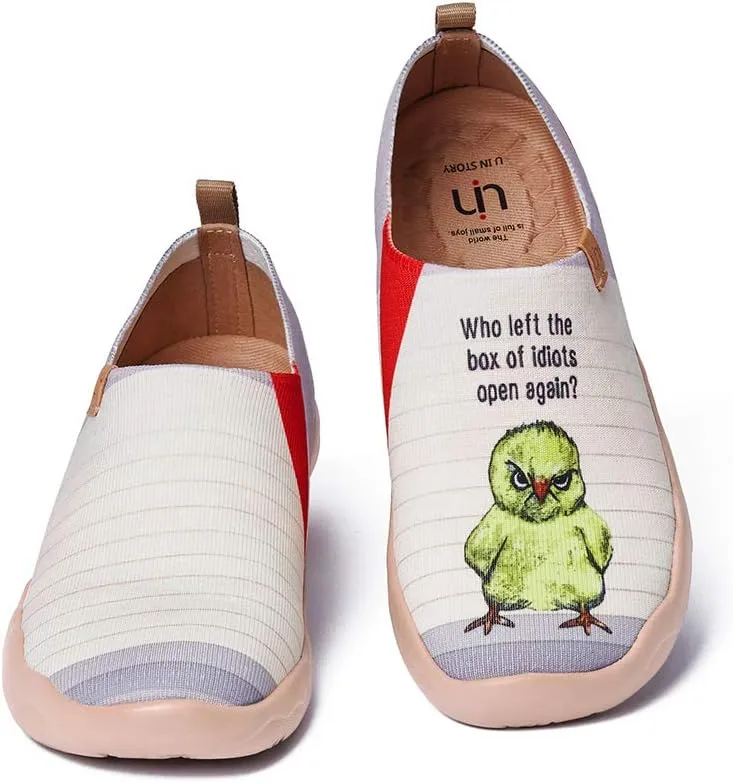 UIN Women's Slip-On Shoes Comfortable Breathable Knit Casual Footwear Stylish Travel-Friendly Loafers