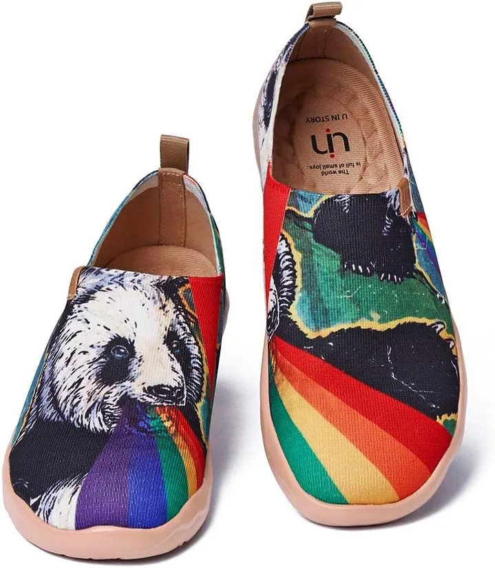 UIN Women's Slip-On Shoes Comfortable Breathable Knit Casual Footwear Stylish Travel-Friendly Loafers