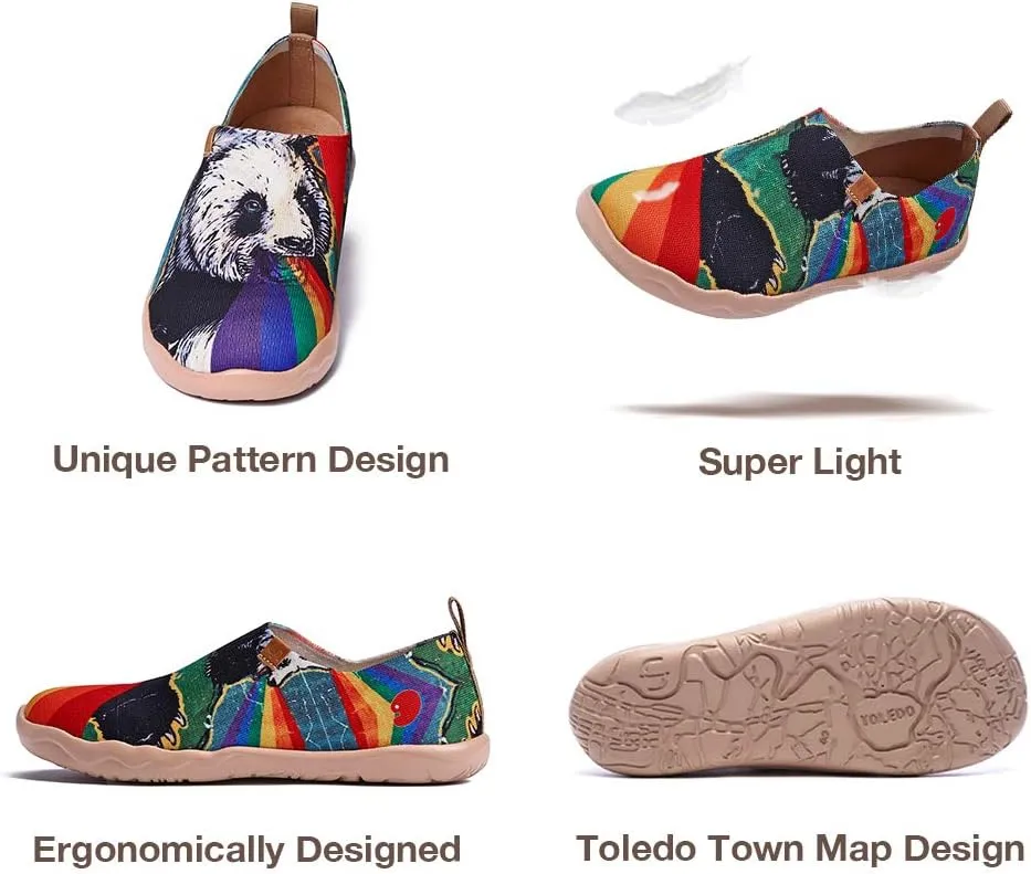 UIN Women's Slip-On Shoes Comfortable Breathable Knit Casual Footwear Stylish Travel-Friendly Loafers