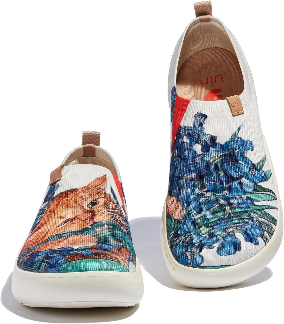 UIN x FatCatArt Collaboration Slip Ons Casual Loafers Lightweight Comfortable Sneakers Art Travel Shoes