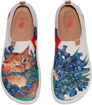 UIN x FatCatArt Collaboration Slip Ons Casual Loafers Lightweight Comfortable Sneakers Art Travel Shoes