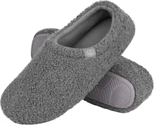 Unisex Fuzzy Curly Memory Bombas Slippers Closed Back Bedroom House Shoes Indoor Soft Comfy Warm Loafer Slippers