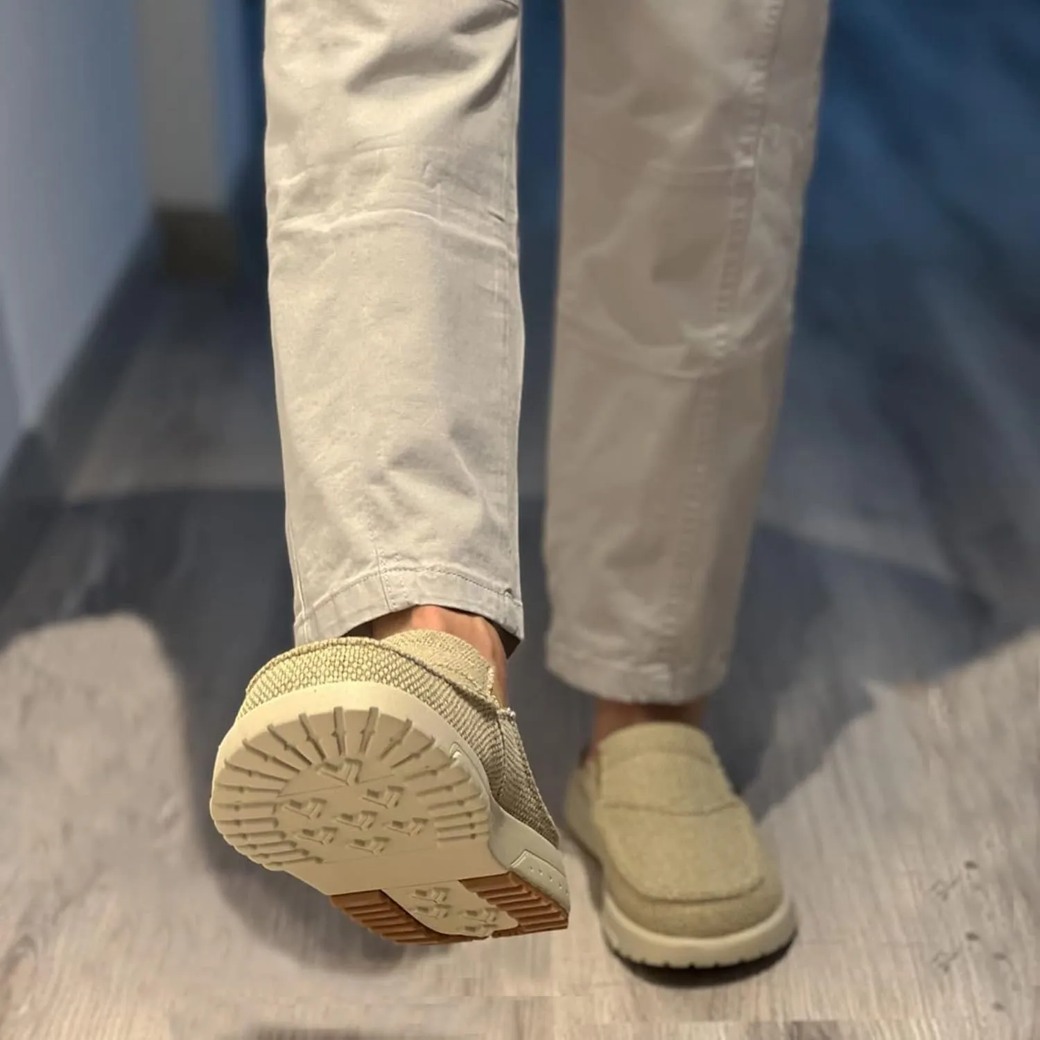UPIShi Men's Arch Support Orthopedic Plantar Fasciitis Relief Slippers Canvas House Indoor Outdoor Slip On Loafers Non-Slip Casual Shoes