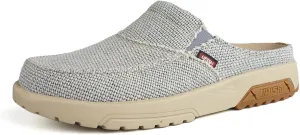 UPIShi Men's Arch Support Orthopedic Plantar Fasciitis Relief Slippers Canvas House Indoor Outdoor Slip On Loafers Non-Slip Casual Shoes