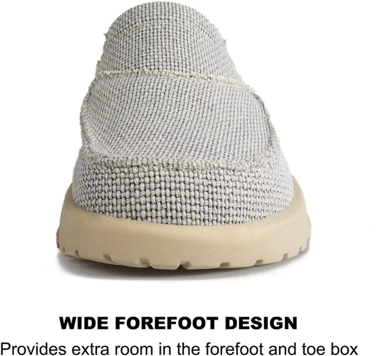 UPIShi Men's Arch Support Orthopedic Plantar Fasciitis Relief Slippers Canvas House Indoor Outdoor Slip On Loafers Non-Slip Casual Shoes