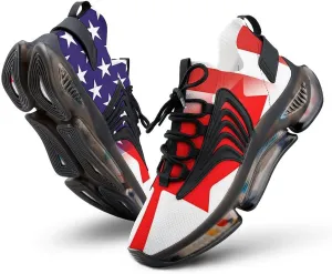U.S. Canada Flag Men's Tennis Shoes Fashion Athletic Sneakers for Sport Walking Running Workout