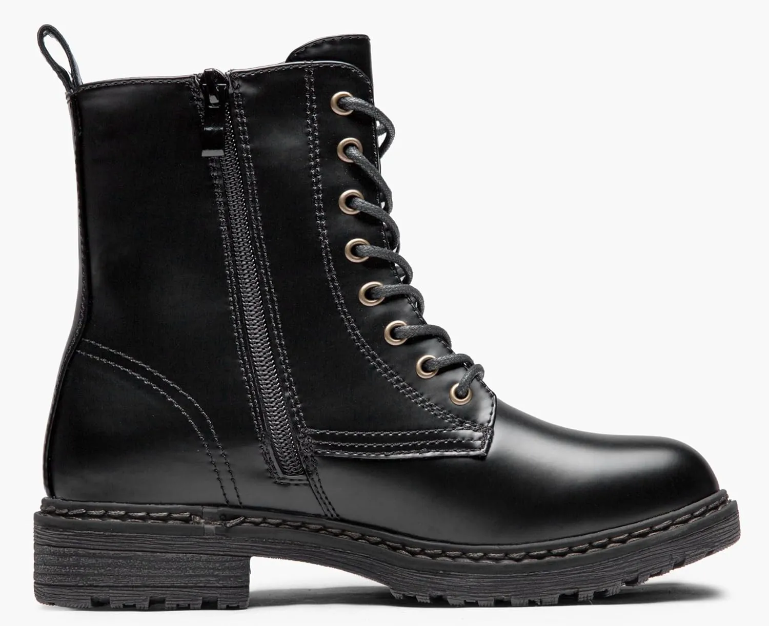 Vepose Women’s Combat Ankle Boots Lace up Classic Short Low Heel Zipper 9623 Booties
