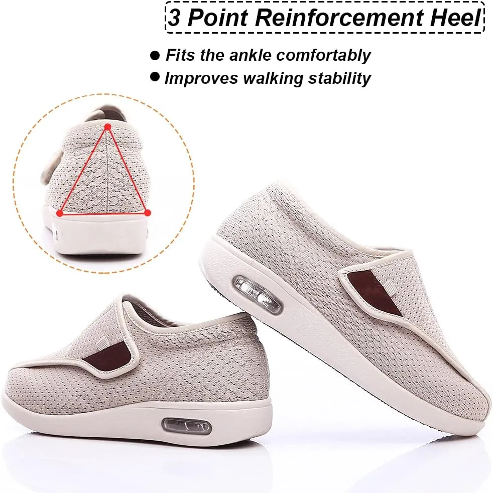 W&LESVAGO Diabetic Shoes for Women Easy On/Off, Lightweight Breathable Adjustable Closure Walking Sneakers