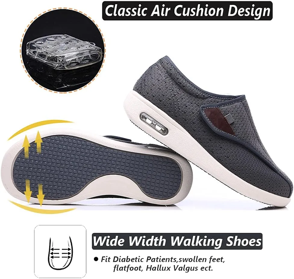 W&LESVAGO Diabetic Shoes for Women Easy On/Off, Lightweight Breathable Adjustable Closure Walking Sneakers