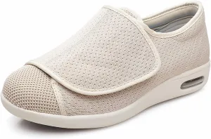 W&LESVAGO Women's Wide Width Diabetic Edema Shoes with Fully Adjustable Closures Easy On/Off, Air Cushion Walking Sneakers for Elderly Swollen Feet Outdoor