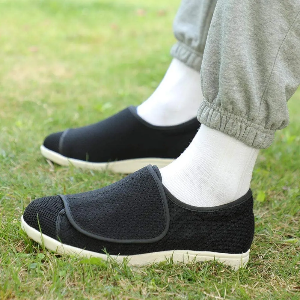 W&LESVAGO Women's Wide Width Diabetic Edema Shoes with Fully Adjustable Closures Easy On/Off, Air Cushion Walking Sneakers for Elderly Swollen Feet Outdoor