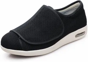 W&LESVAGO Women's Wide Width Diabetic Edema Shoes with Fully Adjustable Closures Easy On/Off, Air Cushion Walking Sneakers for Elderly Swollen Feet Outdoor