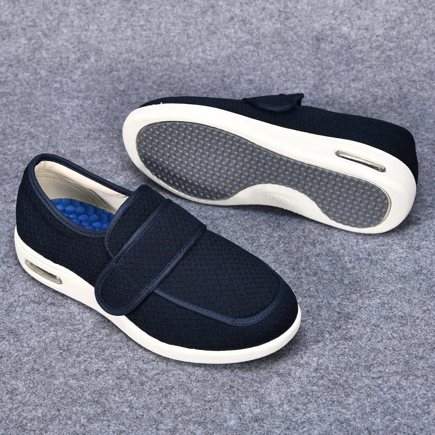 W&LESVAGO Women's Wide Width Diabetic Shoes with Adjustable Closures Easy On/Off, Breathable Lightweight Comfortable Walking Sneakers for Edema Swollen Feet Summer