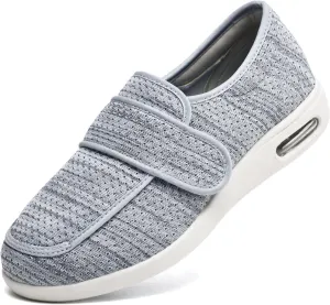 W&LESVAGO Women's Wide Width Diabetic Shoes with Adjustable Closures Easy On/Off, Breathable Lightweight Comfortable Walking Sneakers for Edema Swollen Feet Summer