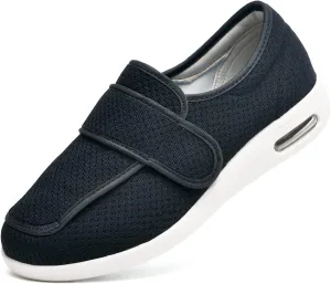 W&LESVAGO Women's Wide Width Diabetic Shoes with Adjustable Closures Easy On/Off, Breathable Lightweight Comfortable Walking Sneakers for Edema Swollen Feet Summer