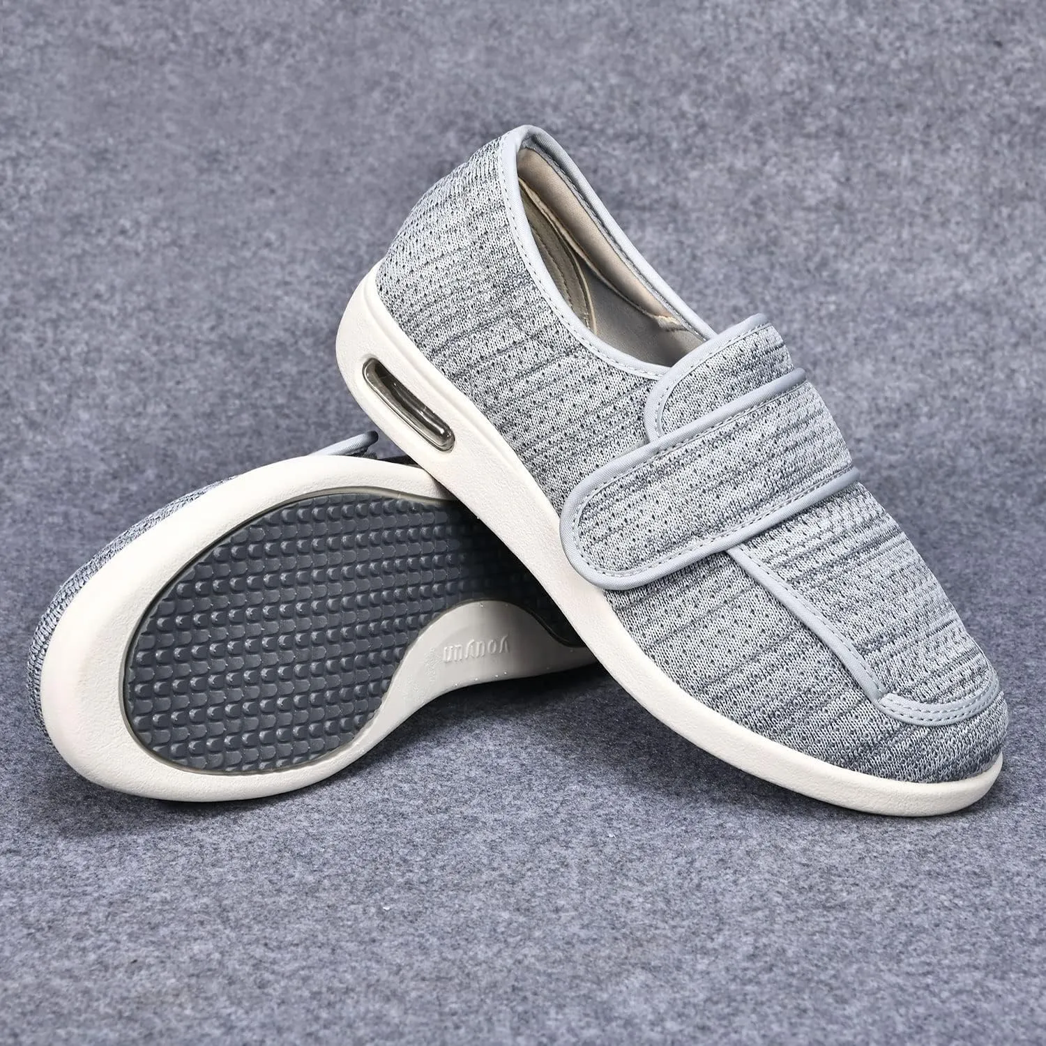 W&LESVAGO Women's Wide Width Diabetic Shoes with Adjustable Closures Easy On/Off, Breathable Lightweight Comfortable Walking Sneakers for Edema Swollen Feet Summer