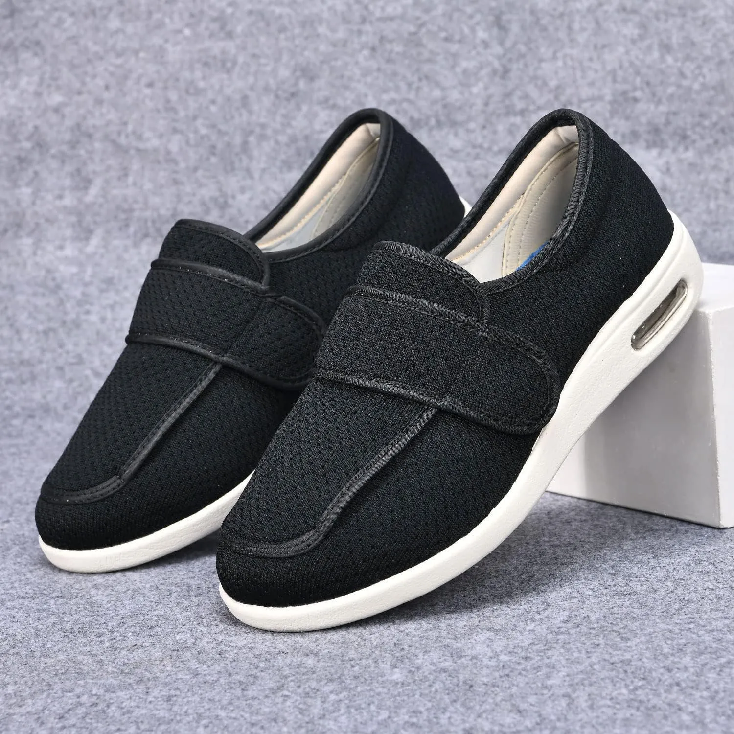 W&LESVAGO Women's Wide Width Diabetic Shoes with Adjustable Closures Easy On/Off, Breathable Lightweight Comfortable Walking Sneakers for Edema Swollen Feet Summer
