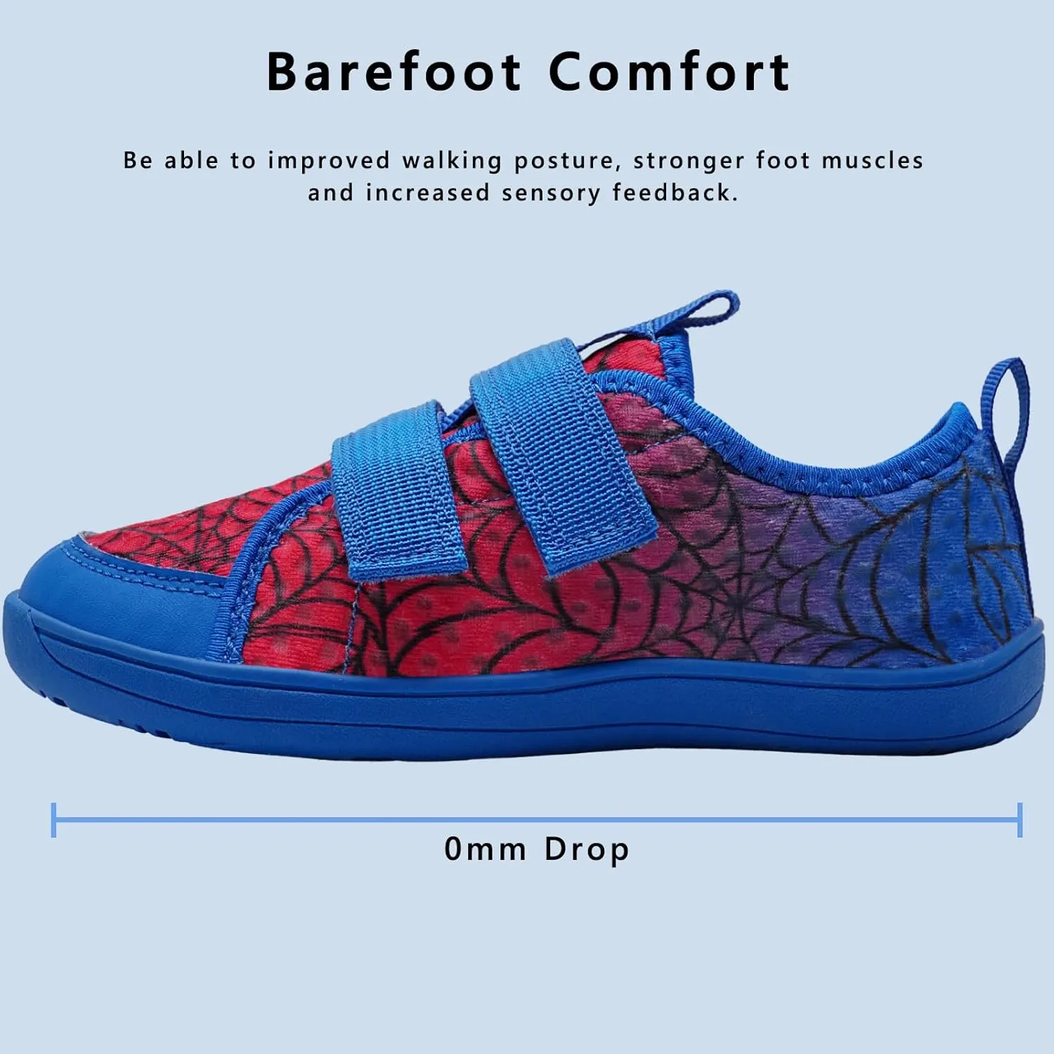 WateLves Wide Toddler Water Shoes Kids Barefoot Beach Swim Aqua Shoes Boys Girls Breathable Mesh Walking Hook and Loop Sneakers