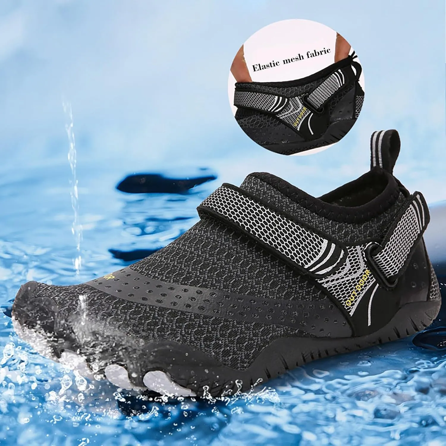Water Shoes Men Wide Toe Barefoot Aqua Socks Quick Dry Barefoot Water Shoes Men Water Shoes Wide Width Women Beach Sports Quick Dry Barefoot for Pool Hiking Training Outdoor Water Sports