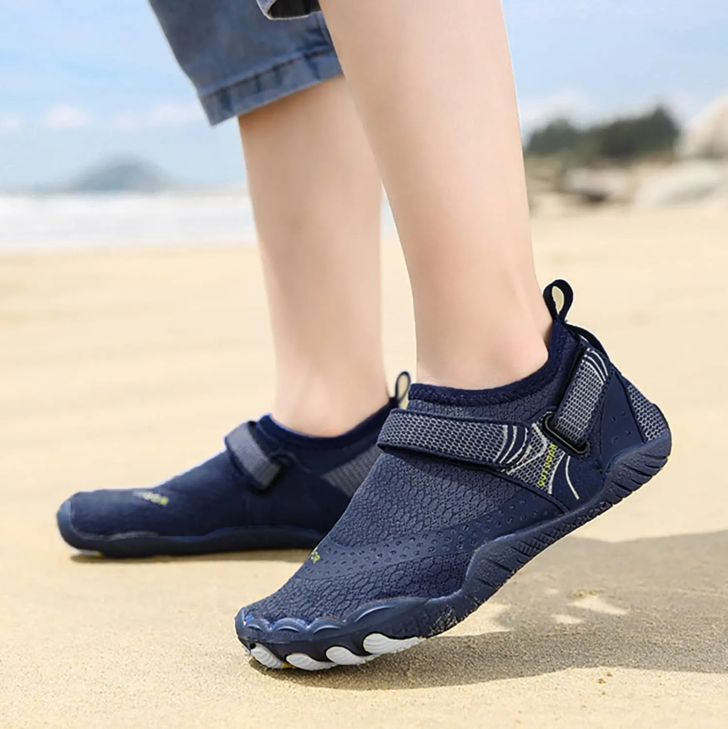 Water Shoes Men Wide Toe Barefoot Aqua Socks Quick Dry Barefoot Water Shoes Men Water Shoes Wide Width Women Beach Sports Quick Dry Barefoot for Pool Hiking Training Outdoor Water Sports
