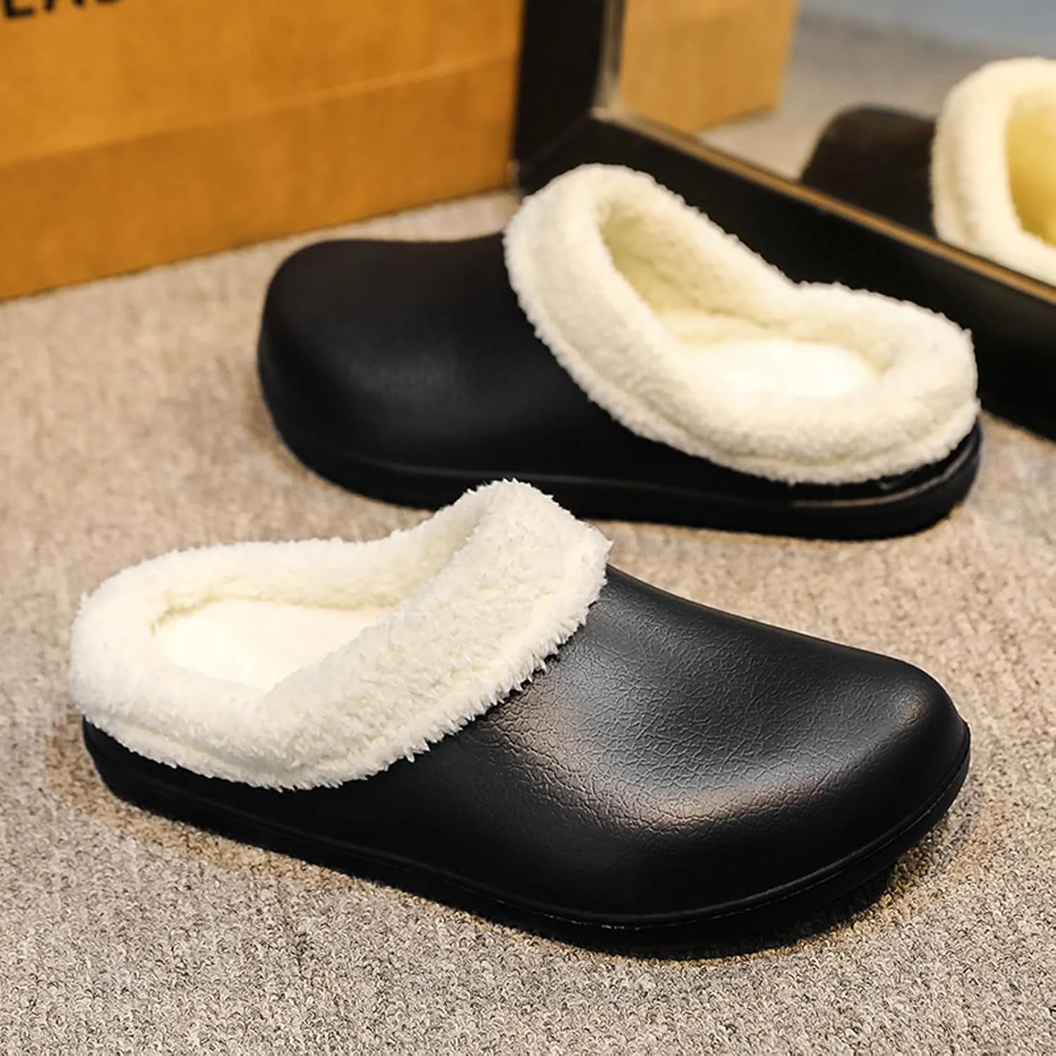 Waterproof EVA Garden Clogs for Men and Women - Non-Slip, Lightweight House Slippers - Oil & Water Resistant Safety Shoes for Kitchen, Restaurant, Garden, Hospital - Basic & Lined Versions