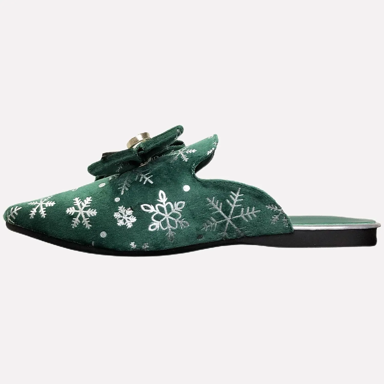 WENJIAZHIZHI Mules for Women Slip On Women's Flats Comfortable Closed Pointed Toe Backless Loafers Womens Clogs Mules