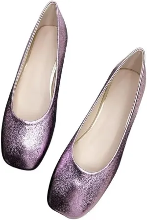 WENJIAZHIZHI Womens Camouflage Square Toe Ballet Flats Dress Shoes for Women Dressy Comfortable Slip On Flats Shoes Casual