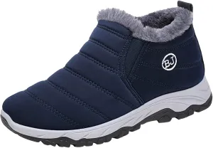 Women Snow Ankle Boots Waterproof Leather Snow Boot Women Wide Extra Wide Womens Ankle Snow Boots Boots for Snowshoes Snow Boots for Women Waterproof Tall