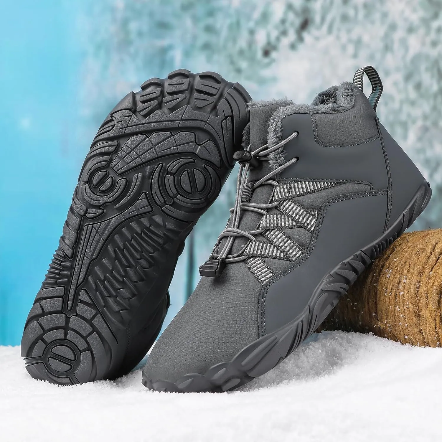 Women Winter Barefoot Shoes Mens Snow Minimalist Zero Drop Boots Wide Toe Box Toes Sneakers Workout Footwear Shoes Boots Unisex