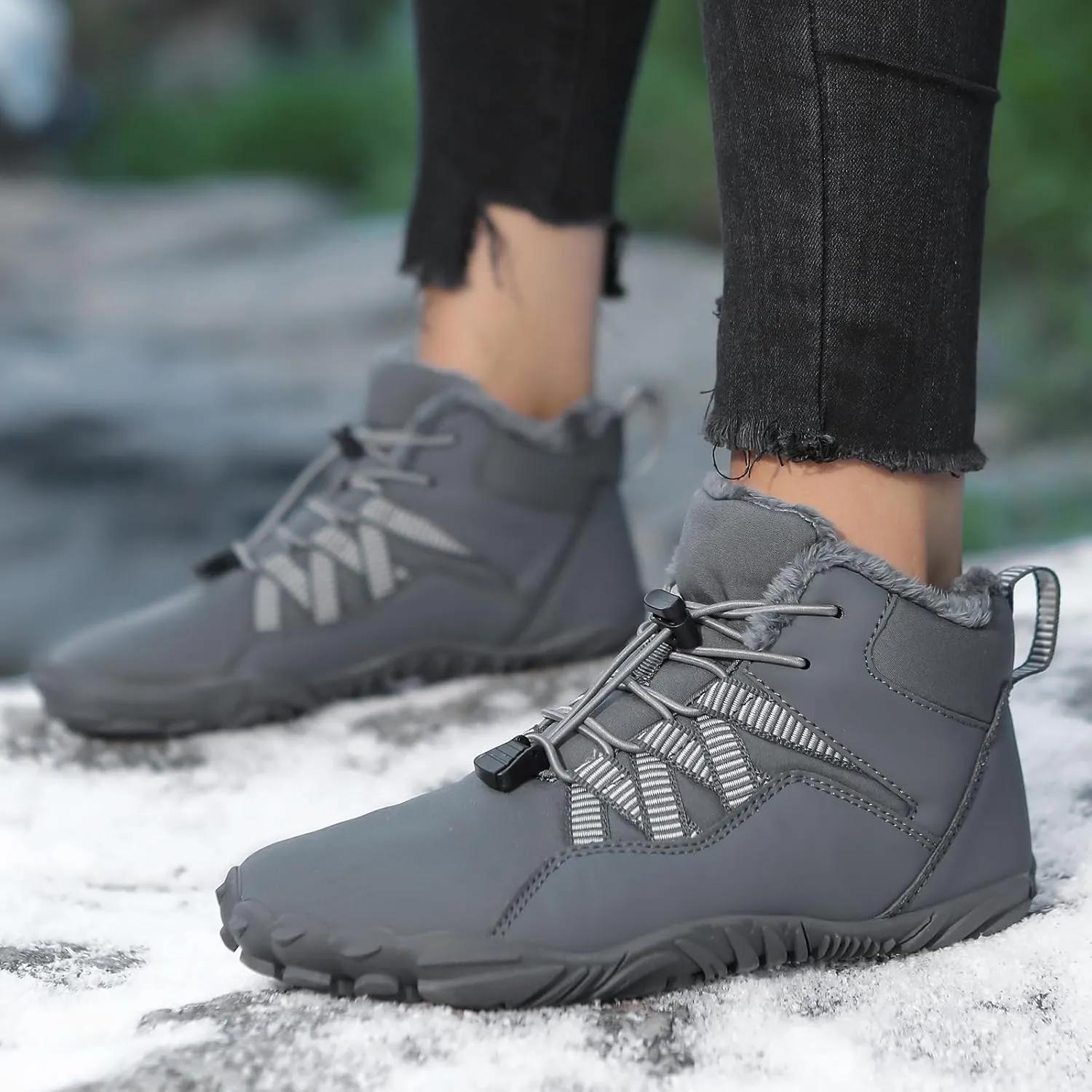 Women Winter Barefoot Shoes Mens Snow Minimalist Zero Drop Boots Wide Toe Box Toes Sneakers Workout Footwear Shoes Boots Unisex
