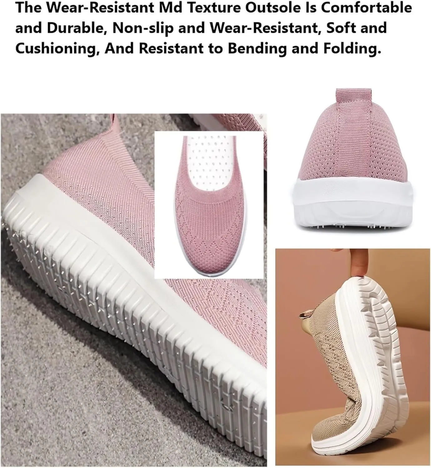 Women's Athletic Walking Shoes Architect Support Orthopedic Shoe Mesh Hollow Out Breathable Yoga Sneakers Slip On Wide Toe Nurse Walking Sneakers Lightweight Comfortable Diabetic Shoes