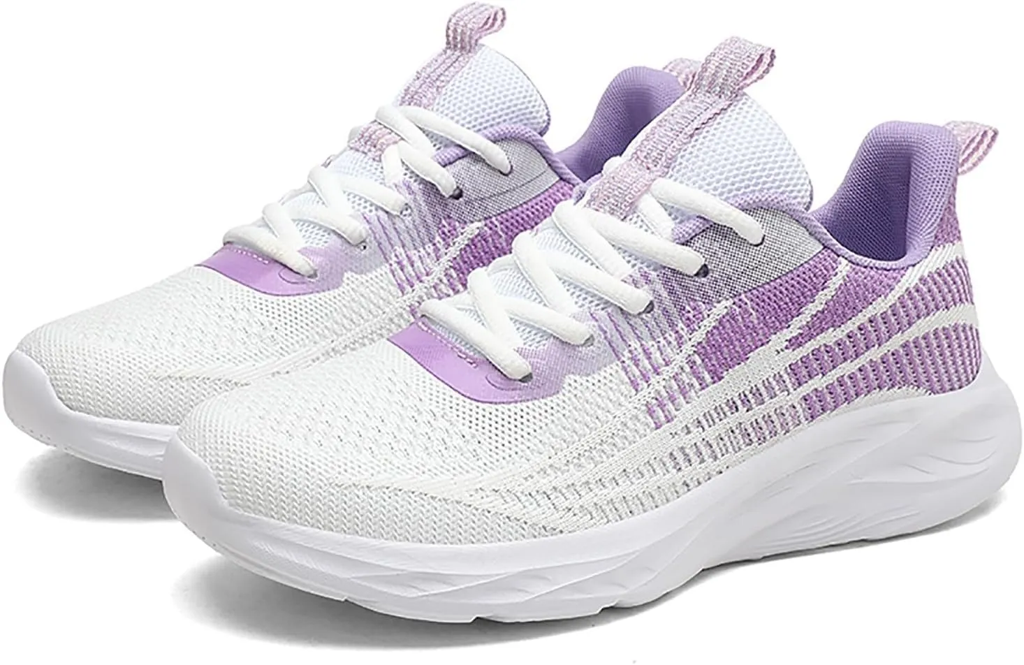 Women's Breathable Knit Mesh Sneakers for Walking Running Gym Casual Wear Lightweight Low Heel Athletic Shoes
