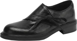 Women's Casual Slip On Flat Heel Loafers Round Toe Pumps with Solid Color