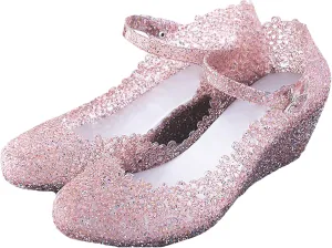 Women's Crystal Jelly High Heel Sandals Summer Beach Hollow Shoes