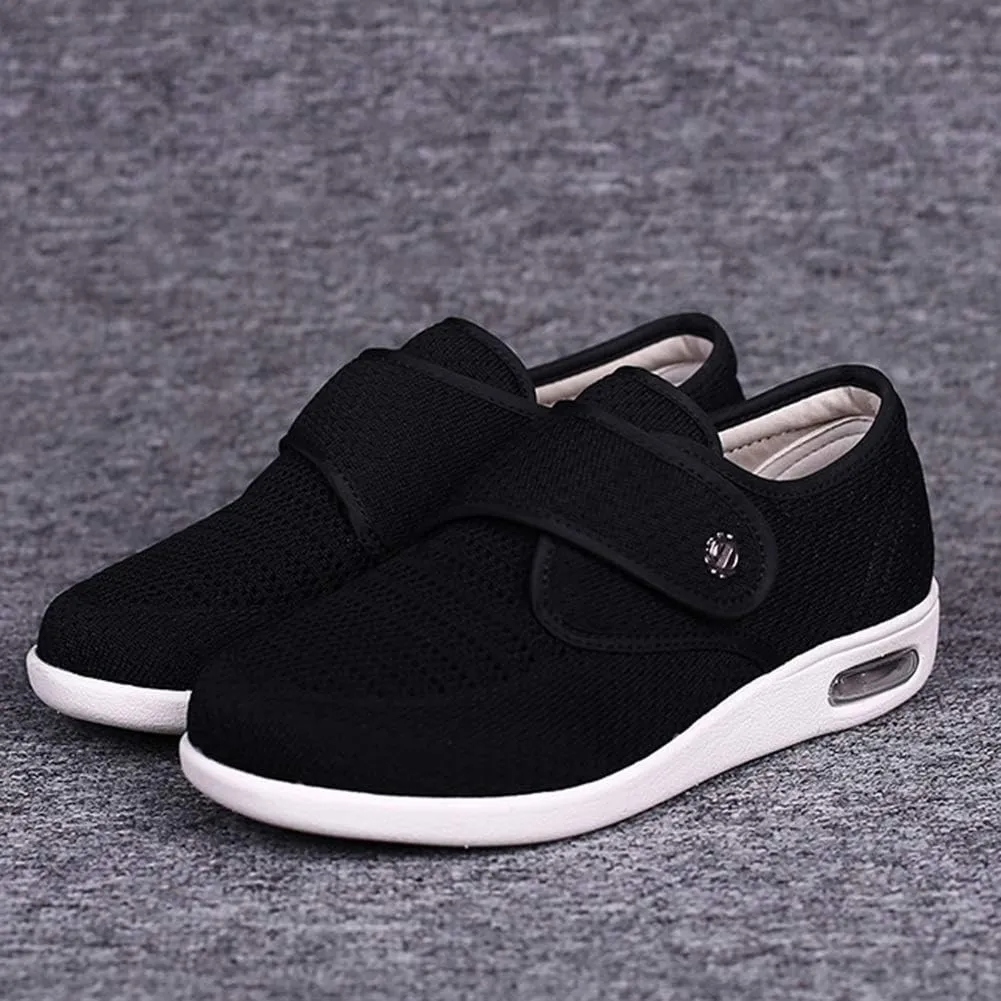 Women's Diabetic Elderly Shoes Mesh Breathable Walking Sneakers Lightweight Adjustable Easy On and Off Strap Summer Slippers for Swollen Feet