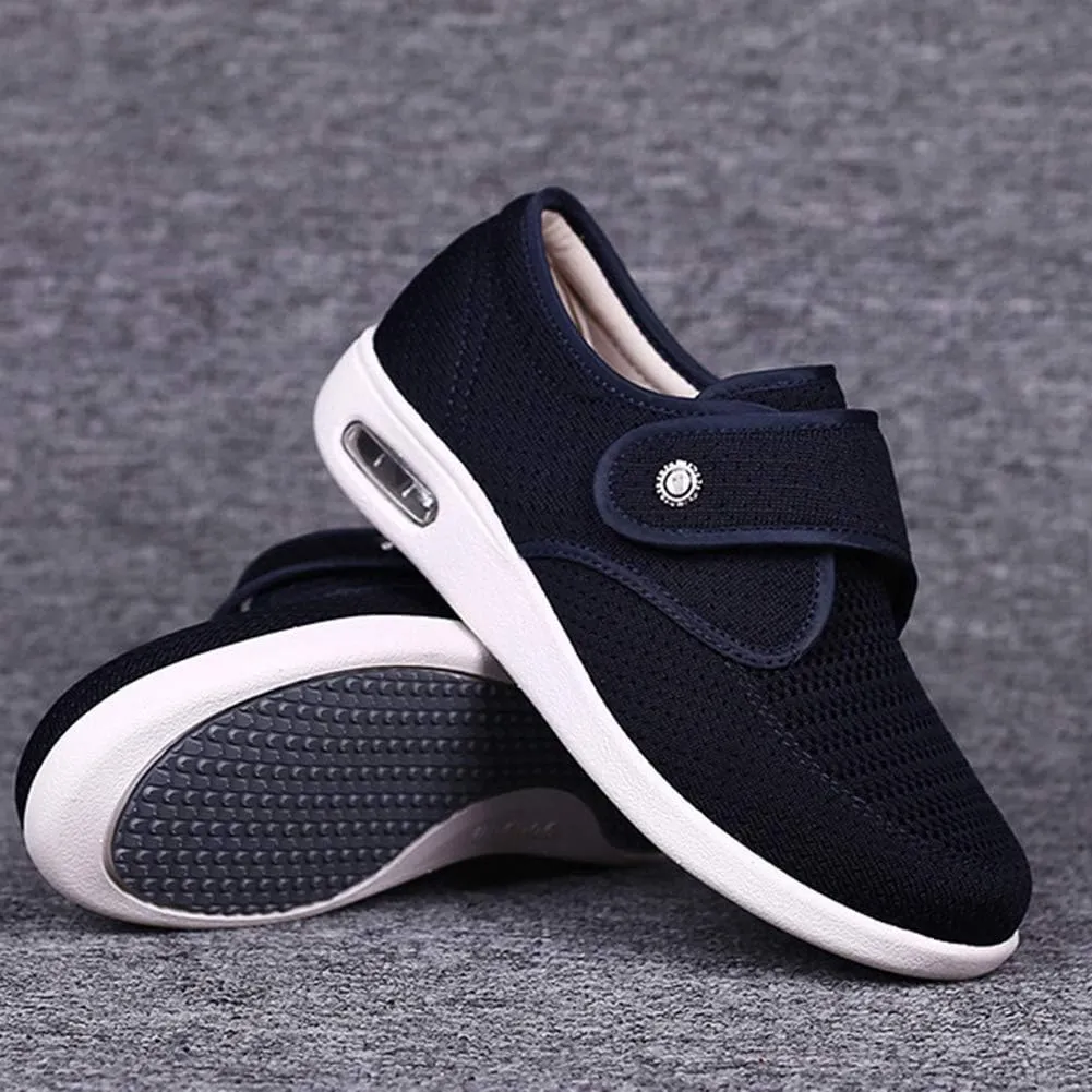 Women's Diabetic Elderly Shoes Mesh Breathable Walking Sneakers Lightweight Adjustable Easy On and Off Strap Summer Slippers for Swollen Feet