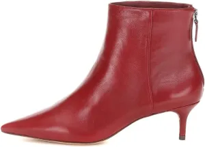 Women's Fashion Pointed Toe Zip Up Dress Kitten Heel Ankle Boots