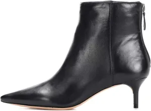Women's Fashion Pointed Toe Zip Up Dress Kitten Heel Ankle Boots